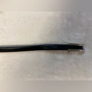 Black Skinny Belt with Silver Clasp. Size 12. Excellent Condition.